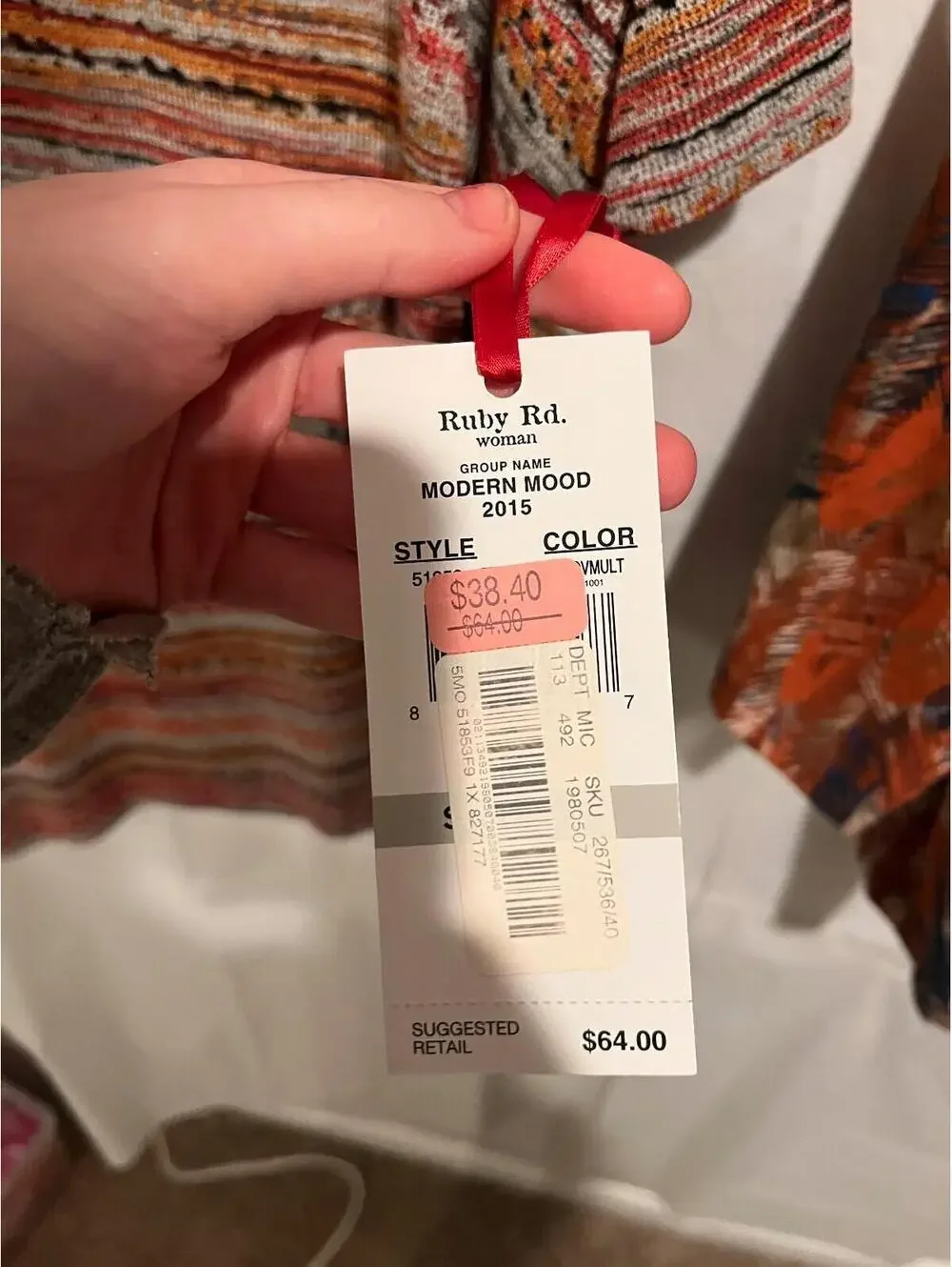 Lot of 2 Ruby Rd. Size 1X Women's Blouse  Feather & Stripe Print Top NWT Size 1X - Picture 4 of 15